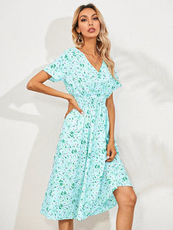 Summer Women Clothes Belted Long Puff Sleeve Cutout Resort Button Up Tunic Dress Embroidery Modest White Dress Chic Bohe Dress