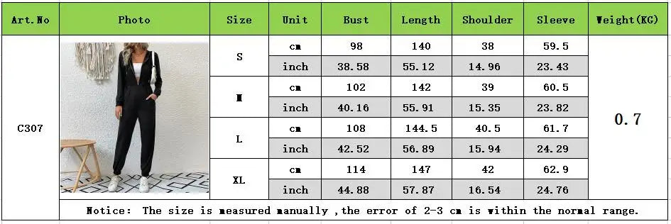 New Arrival Fall And Winter Women Clothing Ladies Solid Color Double Pocket Zip Half Placket Drawstring Hooded Jumpsuit