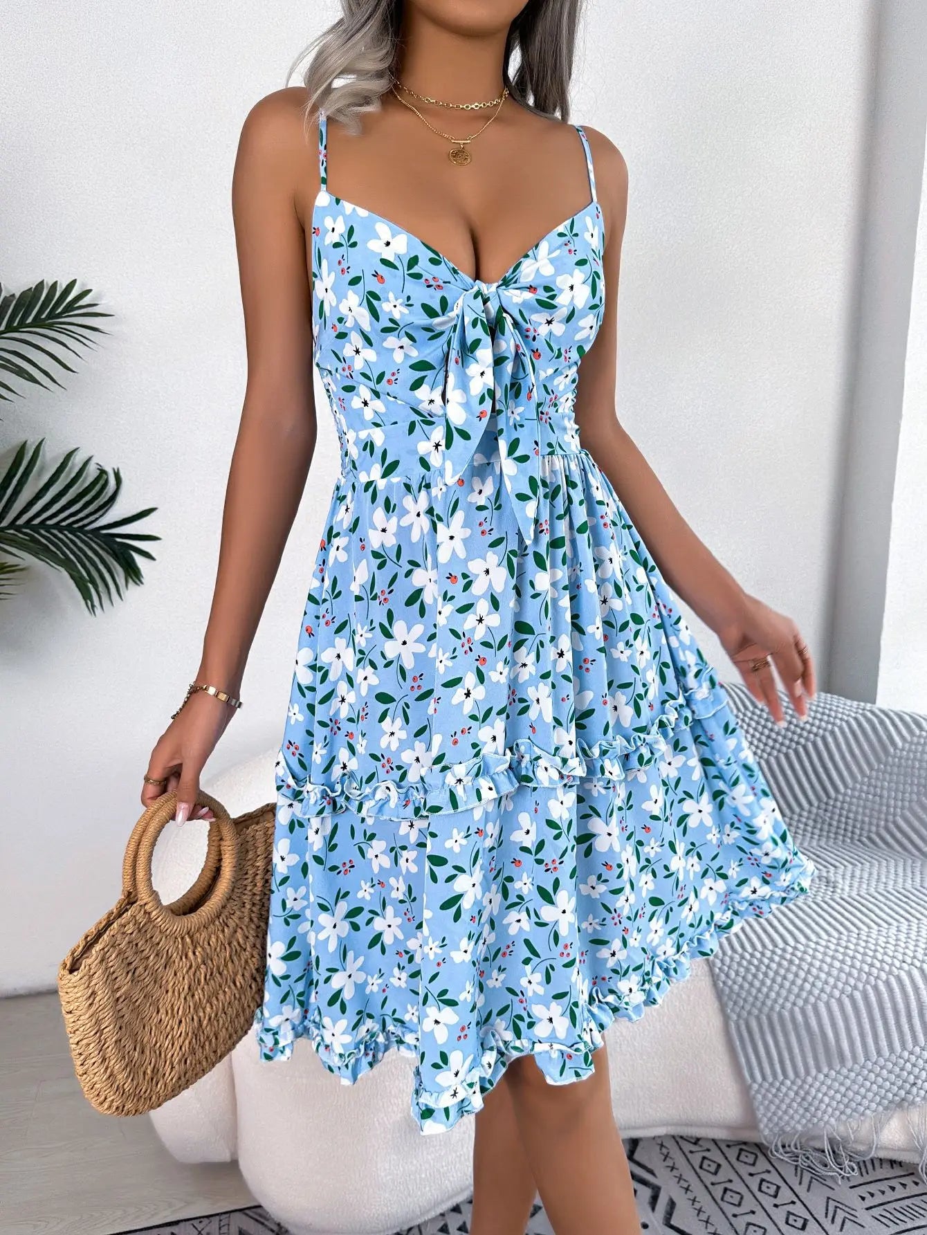 Dress Short Sleeve Puff Sleeve Long Flowy a Line Dresses Women's Summer Natural Trade Assurance Simple Adults