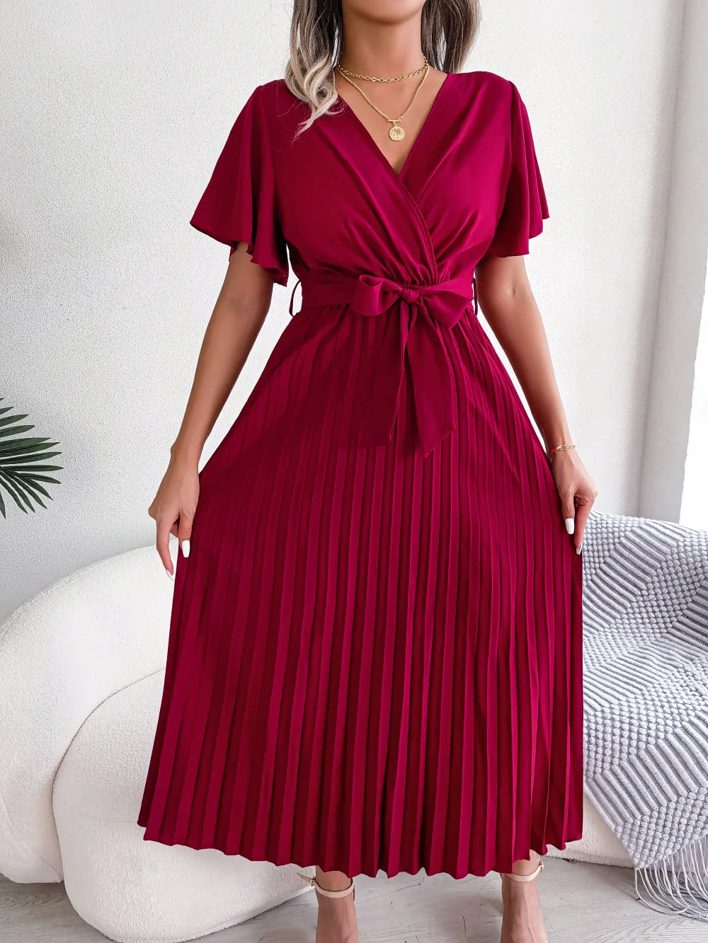 Dress Short Sleeve Puff Sleeve Long Flowy a Line Dresses Women's Summer Natural Trade Assurance Simple Adults