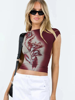 Sexy Print Shirt Womens Baby Tee Cute Crop Tops Graphic Tees