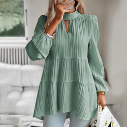 Shring Women's Blouse Elegant Long Sleeve Top Shirts