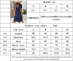 hot selling style fashion elegant literary sexy V-neck solid color waist knot leisure vacation travel dress women