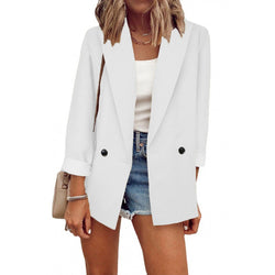 Solid color small suit single long-sleeved spring and autumn blazer