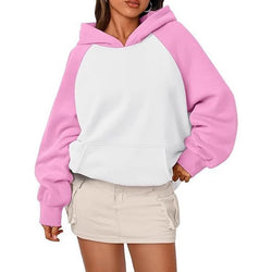 Women's pullover shoulder matching sweatshirt Y2K sweater