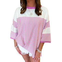 Loose Versatile Crew Neck Short Sleeve T-Shirt Women