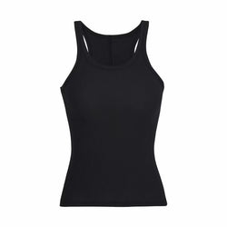 Solid color narrow shoulder elastic slim fit showing thin base suspender sleeveless small vest