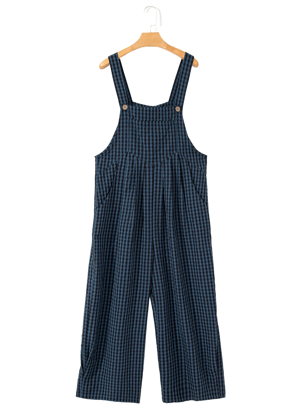 Plaid Printed Strap onesie Women's European and American Casual High Waist Versatile Straight Jumpsuit Women's