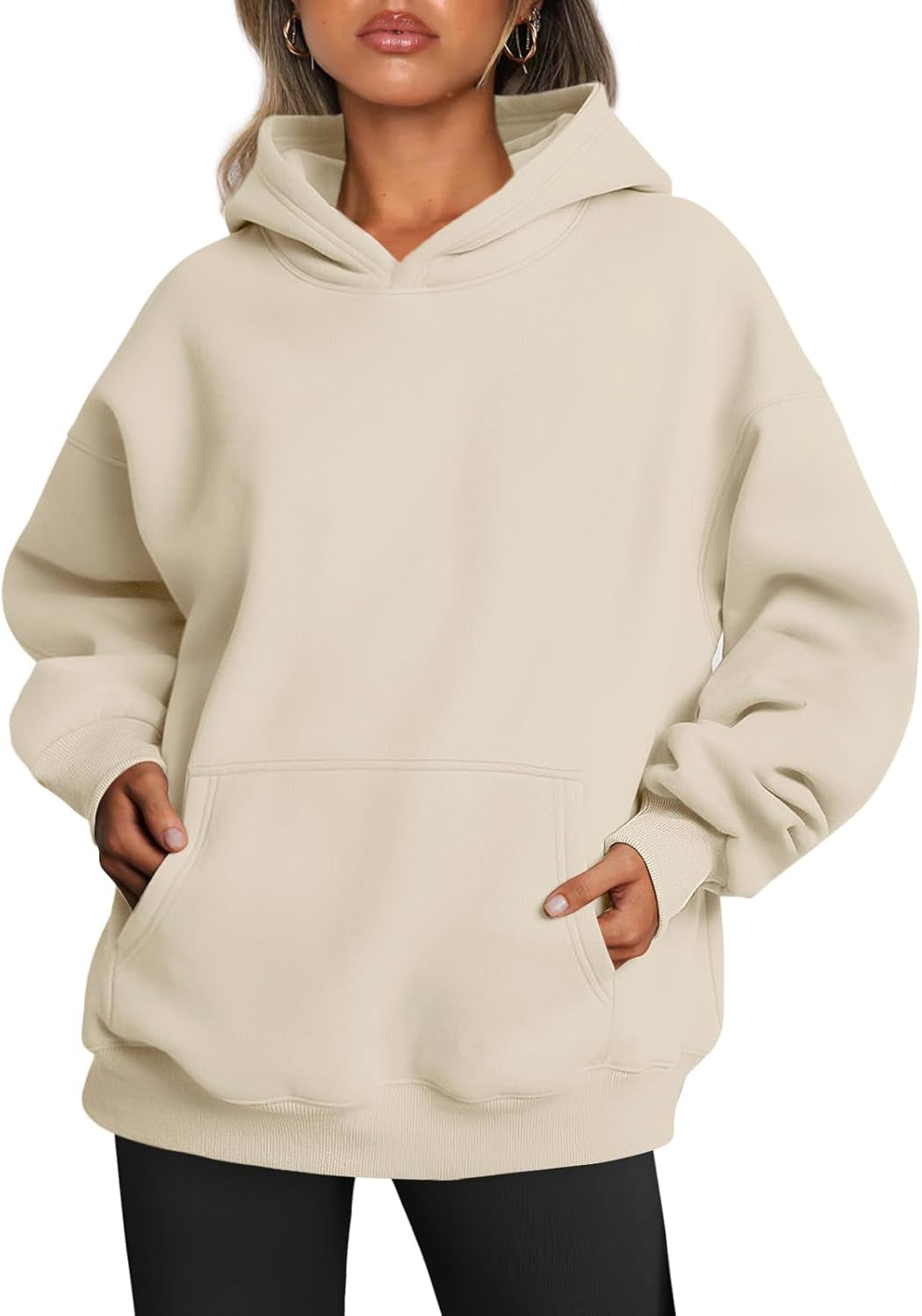 Down Sleeve Hooded Sweater Women's Autumn Thick Hooded Sweater