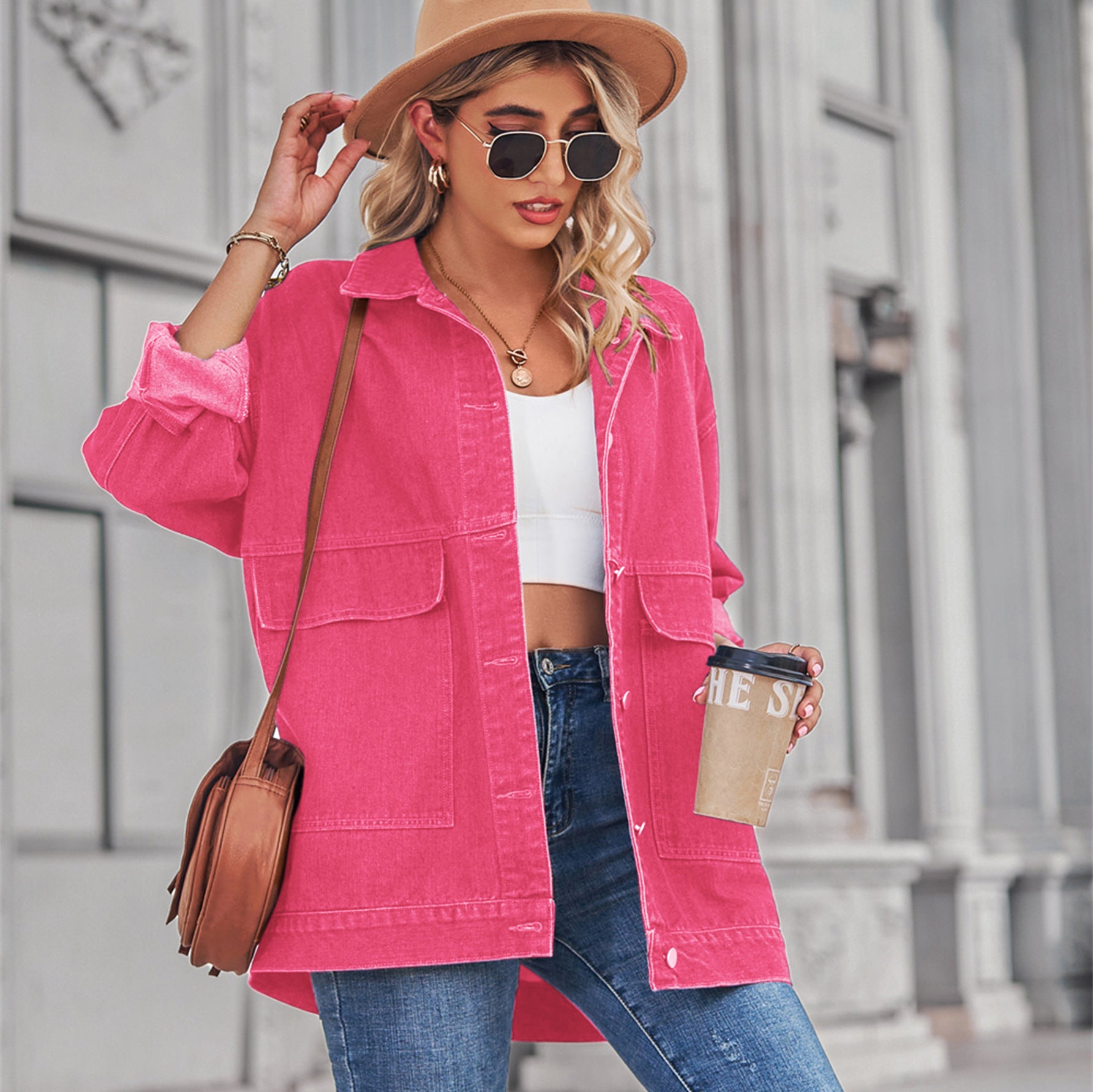 Versatile Skinny Retro Classic Loose Denim Jacket Top Women