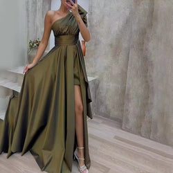 Ladies Elegant Dress Autumn Fashion Loose Dress Evening Dress