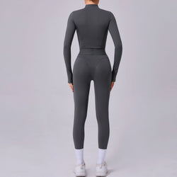 Side net yoga jumpsuit tight rubber band waist finger hole splicing sports fitness jumpsuit