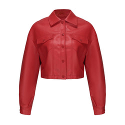 Women's long-sleeved single-breasted women's short jacket lapel fashion