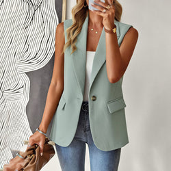 Spring and summer loose temperament commuter sleeveless suit vest