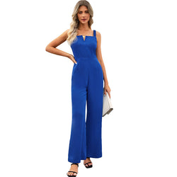 Sleeveless off-the-shoulder halter trousers waist and thin jumpsuit