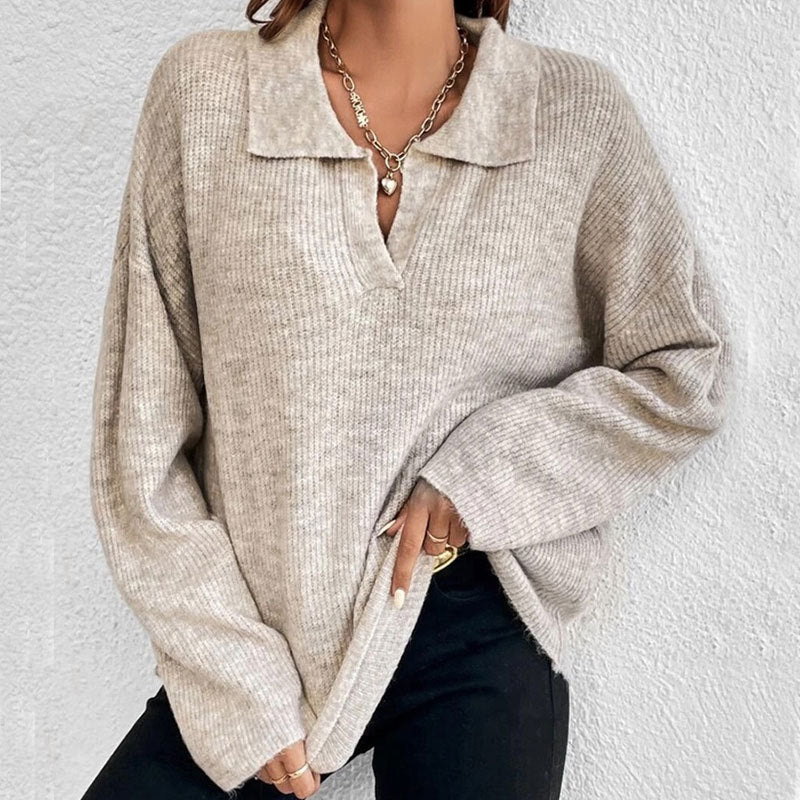 Pullover Amazon cross-border new sweater women's knitted sweater