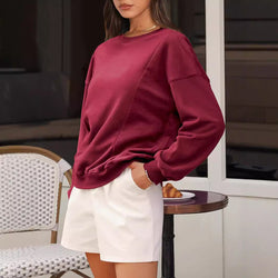 Loose casual style trend hot-selling new round neck pullover long sleeve fashion sweater women