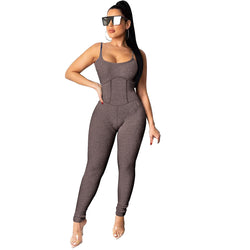 Suspender jumpsuit ribbed jumpsuit tights