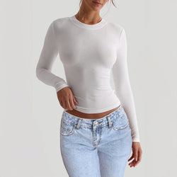 Y2K women's temperament slim-fitting long-sleeved top