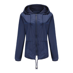 Hooded jacket Outdoor raincoat Short trench coat Cardigan jacket