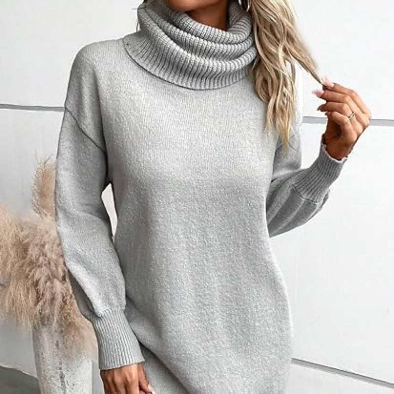 Women's turtleneck knitted sweater top loose outer wear inside sweater women