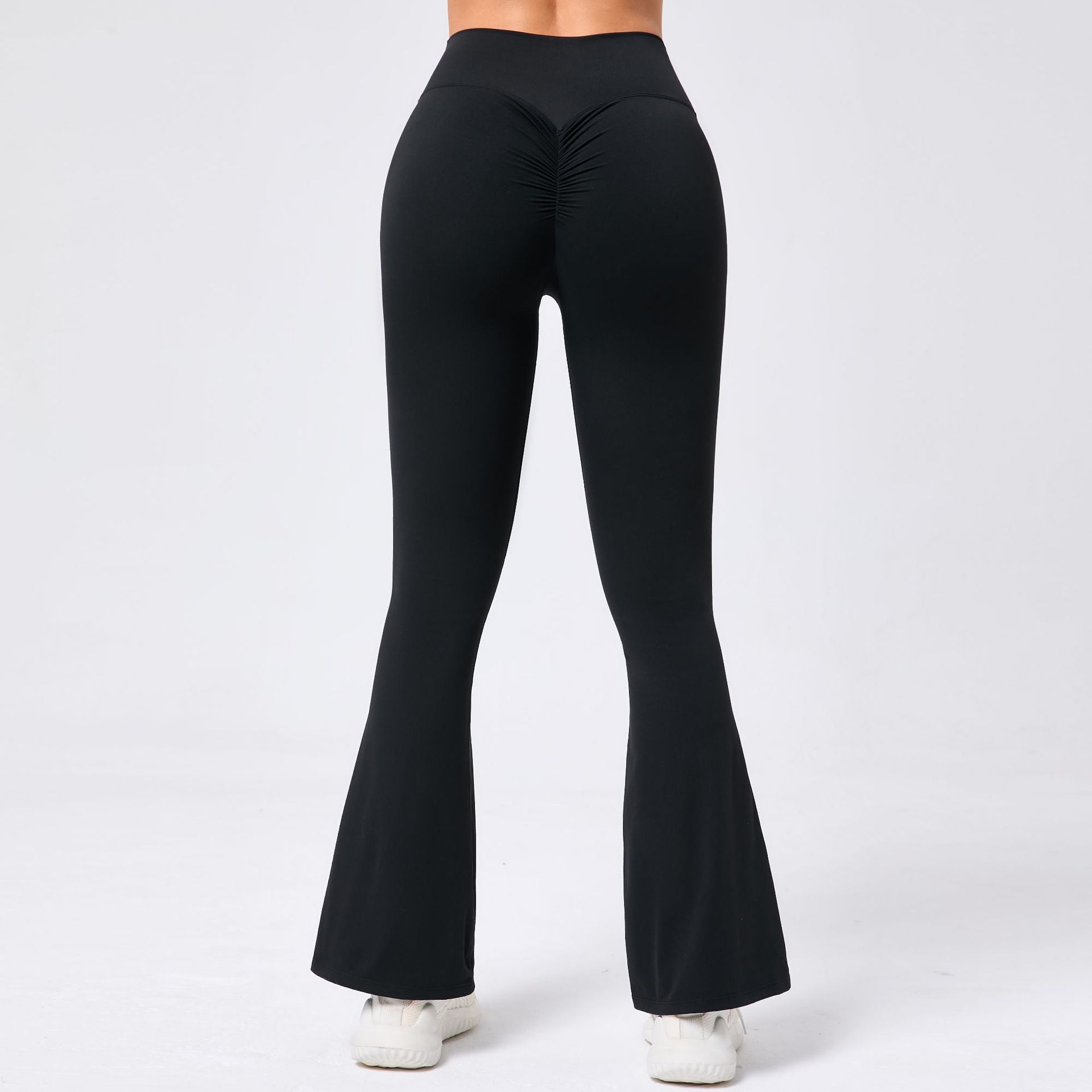 Wide Leg Tight Naked Hip Lift Yoga Flared Pants Dance High Waist Micro Pull Fitness Pants