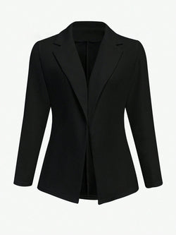 Women's clothing, solid color lapel suit, long-sleeved versatile slim-fit jacket