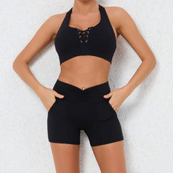 Spring new quick-drying straps, beautiful back yoga suit, bra, fitness suit, running tight sports suit