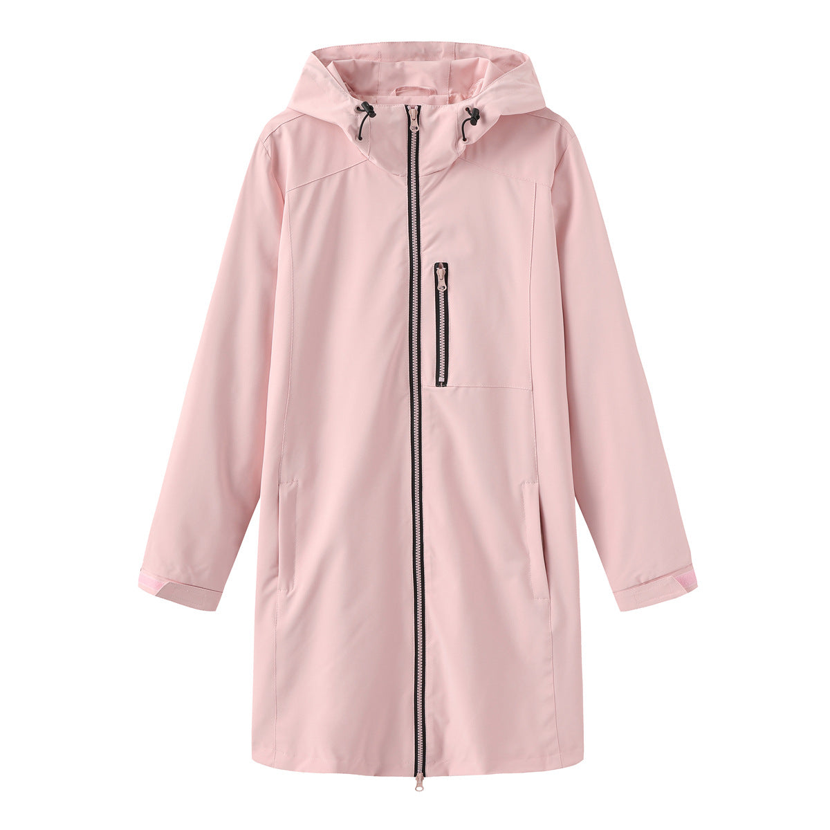 European and American anti-splashing trench coat women's hooded long-sleeved spring and autumn coat loose casual windproof cross-border women's clothing M24WB33P