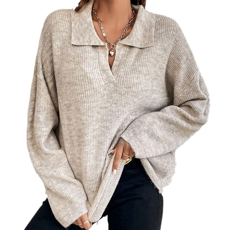 Pullover Amazon cross-border new sweater women's knitted sweater