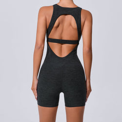 New hollowed-out beautiful back one-piece yoga onesie tight and thin hip lift fitness one-piece sportswear women