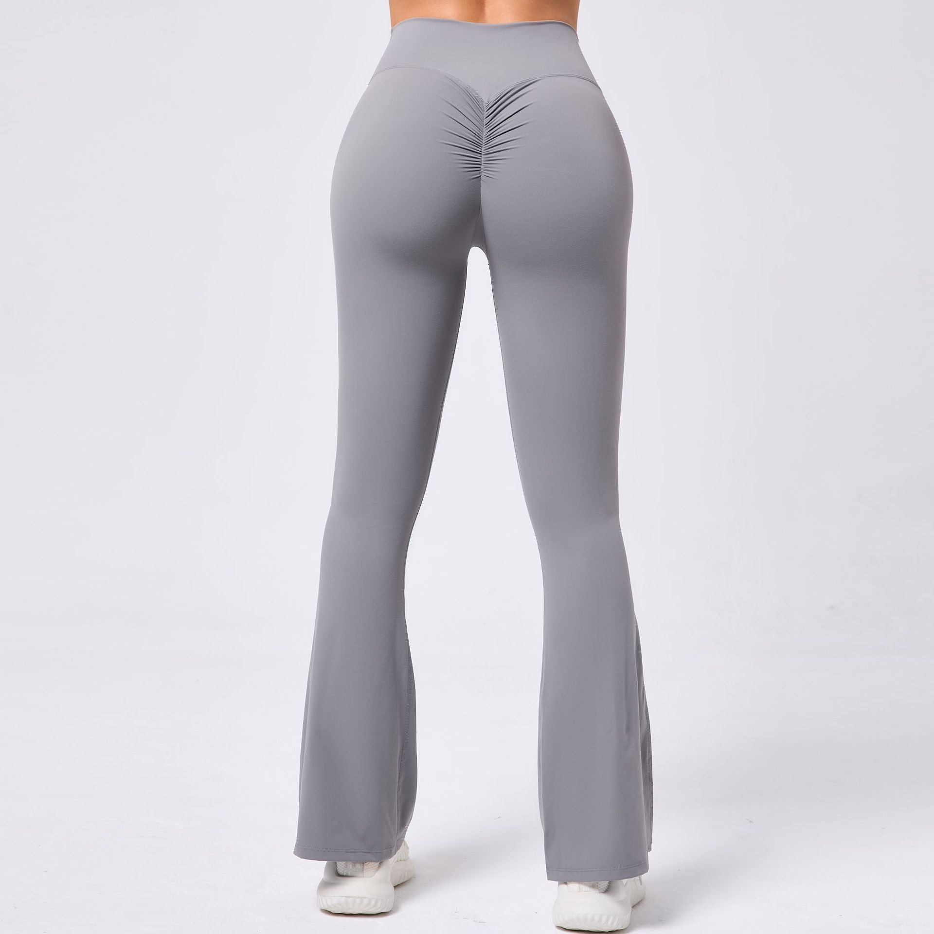 Wide Leg Tight Naked Hip Lift Yoga Flared Pants Dance High Waist Micro Pull Fitness Pants