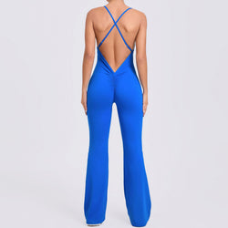 Adjustable shoulder strap horn yoga one-piece suit sports fitness hollow hip lift one-piece yoga suit