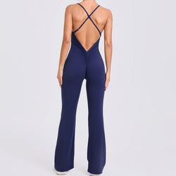 Adjustable shoulder strap horn yoga one-piece suit sports fitness hollow hip lift one-piece yoga suit