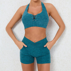 Spring new quick-drying straps, beautiful back yoga suit, bra, fitness suit, running tight sports suit