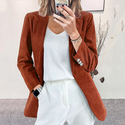 Cardigan temperament slim fit solid color casual professional small blazer