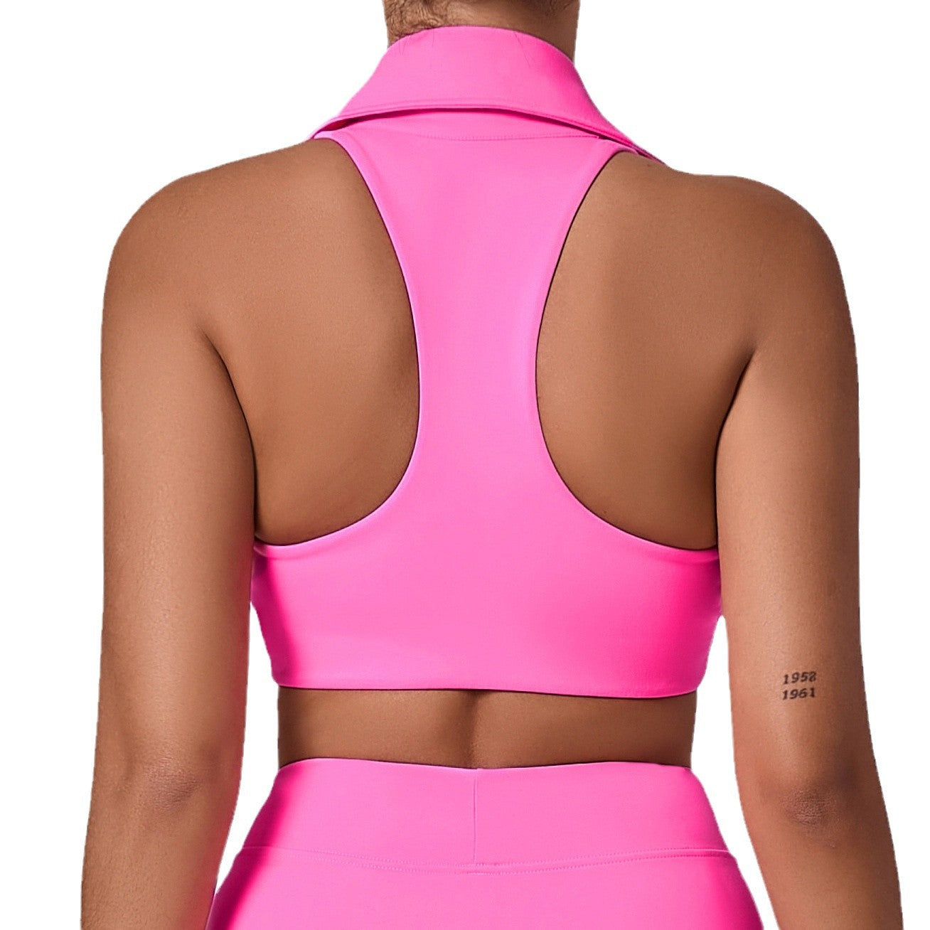 Naked tight sports vest, running tennis fitness clothes, tops POLO lapel sports tops, yoga clothes.