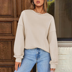 Loose casual style trend hot-selling new round neck pullover long sleeve fashion sweater women