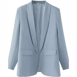 Solid color lapel small suit temperament commuter jacket