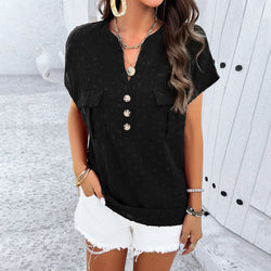 Women's Spring and Summer Casual V-Neck Top