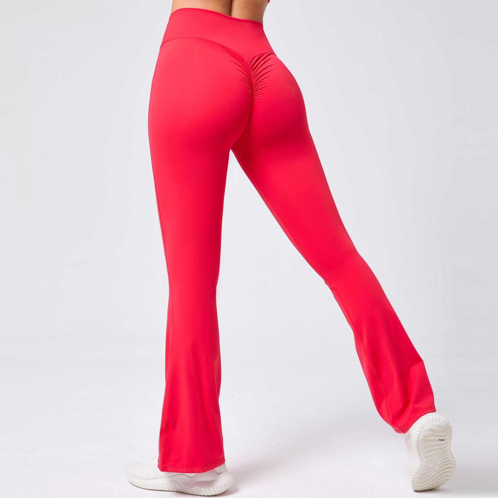 Wide Leg Tight Naked Hip Lift Yoga Flared Pants Dance High Waist Micro Pull Fitness Pants