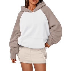 Women's pullover shoulder matching sweatshirt Y2K sweater