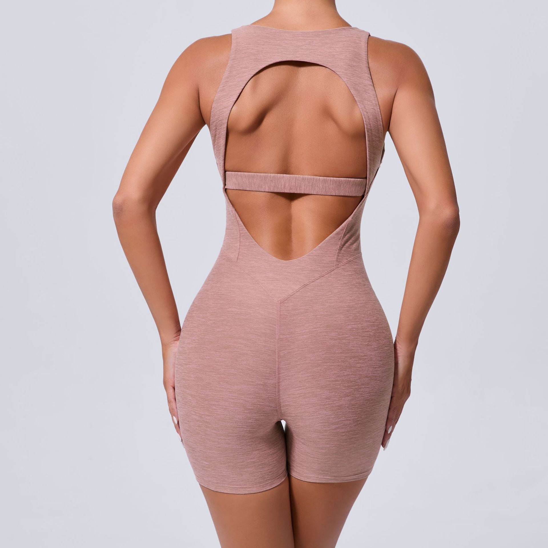 New hollowed-out beautiful back one-piece yoga onesie tight and thin hip lift fitness one-piece sportswear women