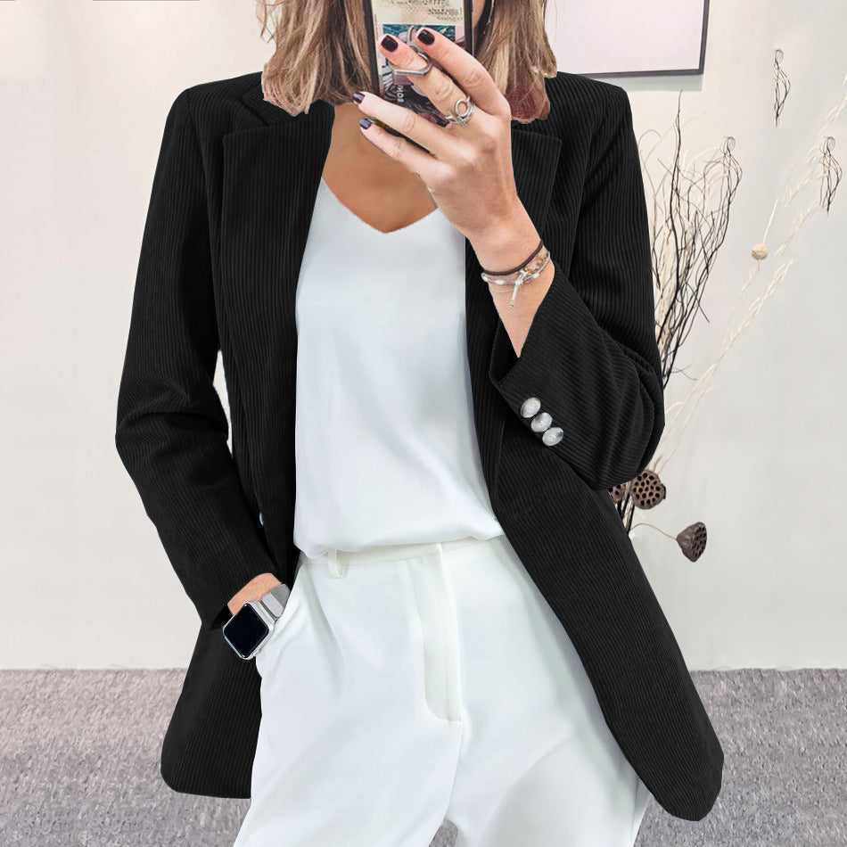 Cardigan temperament slim fit solid color casual professional small blazer