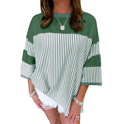 Loose Versatile Crew Neck Short Sleeve T-Shirt Women