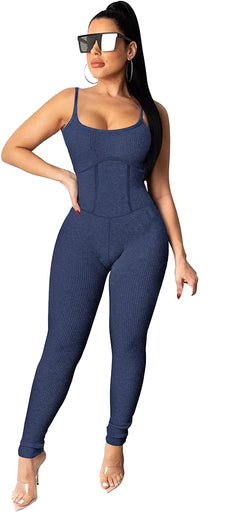 Suspender jumpsuit ribbed jumpsuit tights