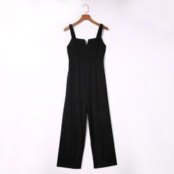 Sleeveless off-the-shoulder halter trousers waist and thin jumpsuit