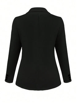 Women's clothing, solid color lapel suit, long-sleeved versatile slim-fit jacket