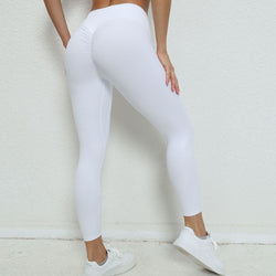 Naked fitness pants women's no embarrassment line yoga pants high waist hip pants elastic tight sports yoga pants