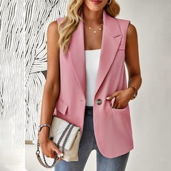 Spring and summer loose temperament commuter sleeveless suit vest